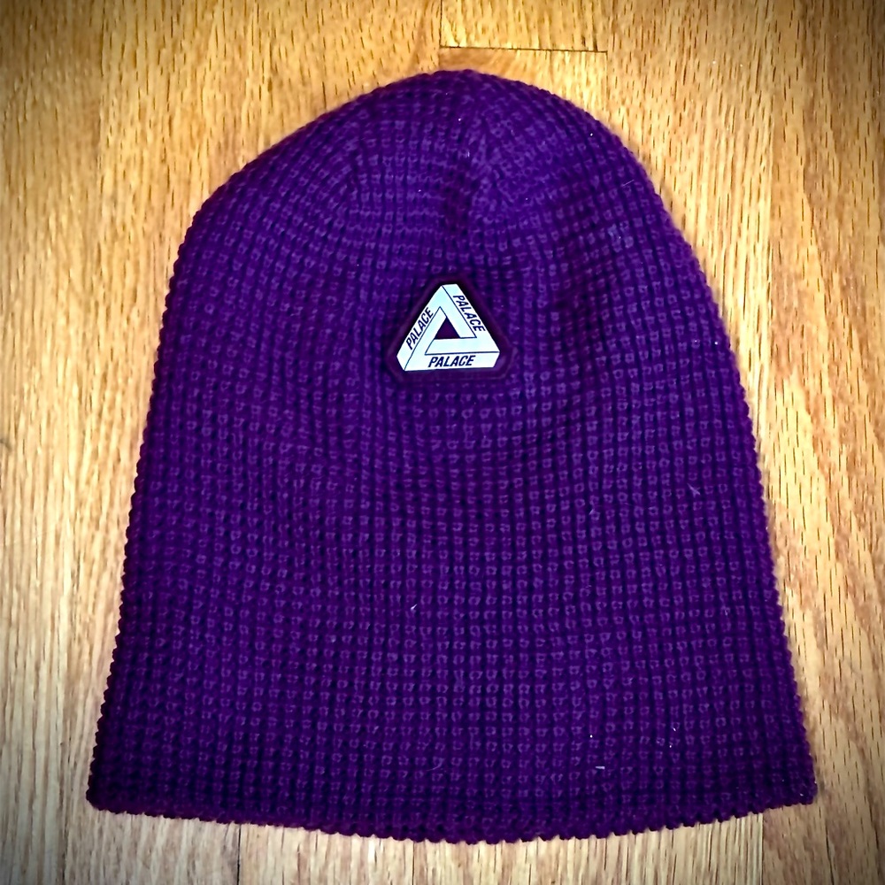 PALACE Purple Waffle Knit Beanie OS new with tags